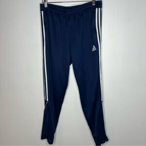Adidas Blue joggers athletic pants white stripe